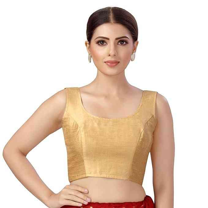 Sleeveless Golden Blouse