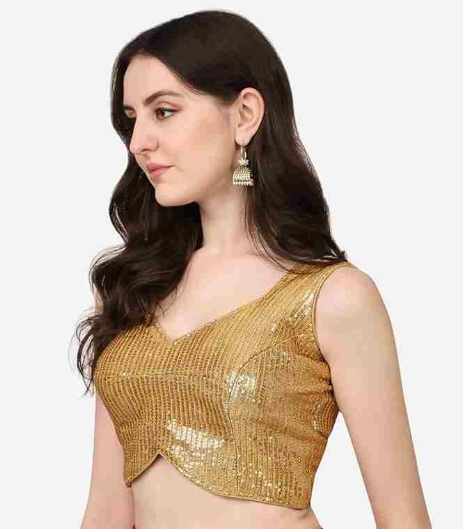 Sleeveless Golden Blouse01